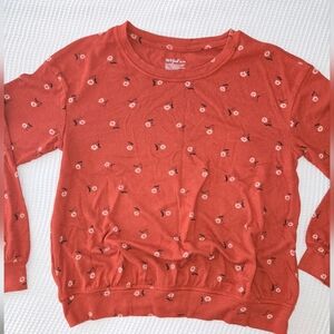 Cat & Jack Kids' Red Floral Sweater